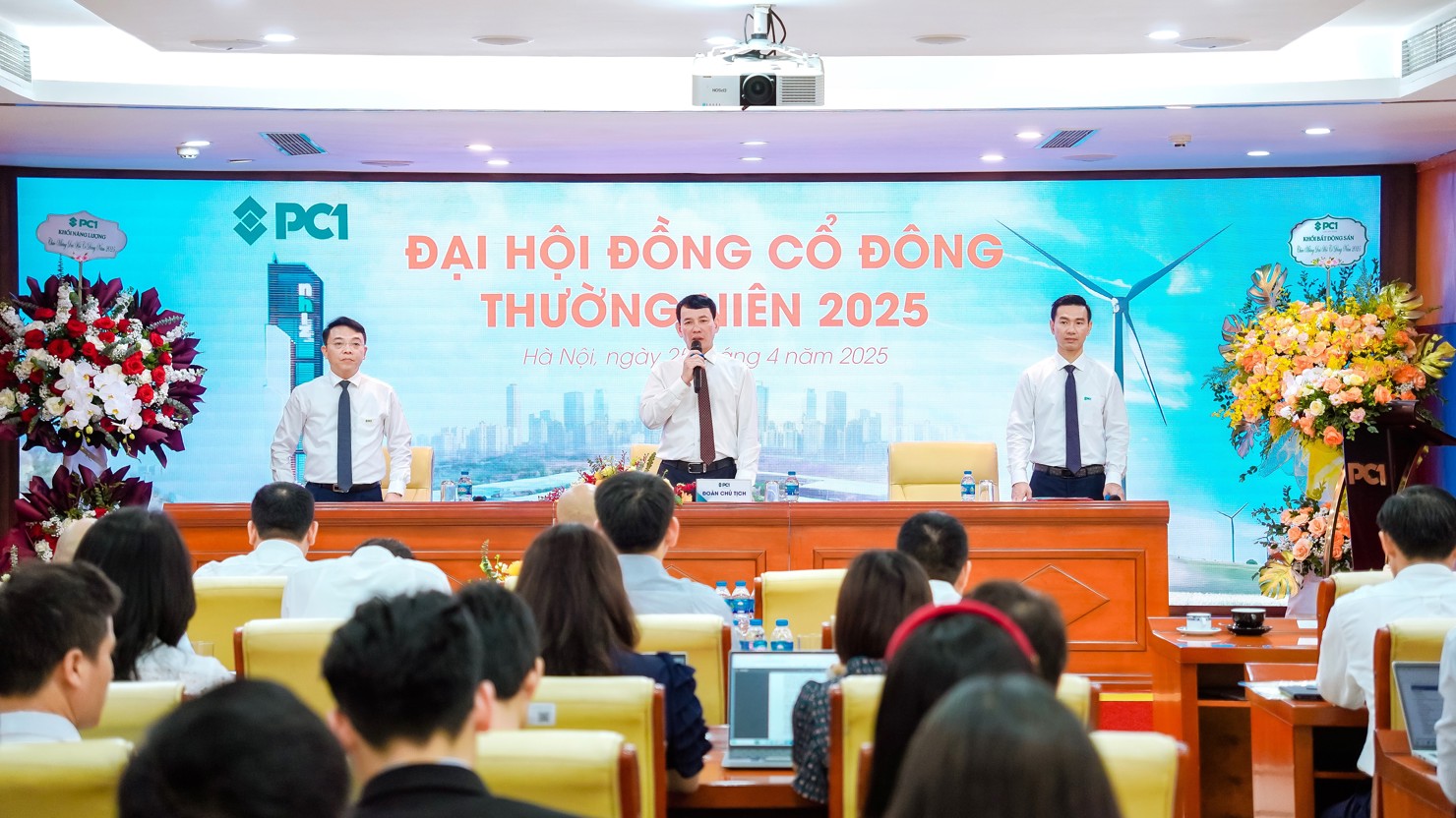 Quang cảnh Đại hội đồng cổ đông thường niên năm 2025 của Công ty cổ phần Tập đoàn PC1.