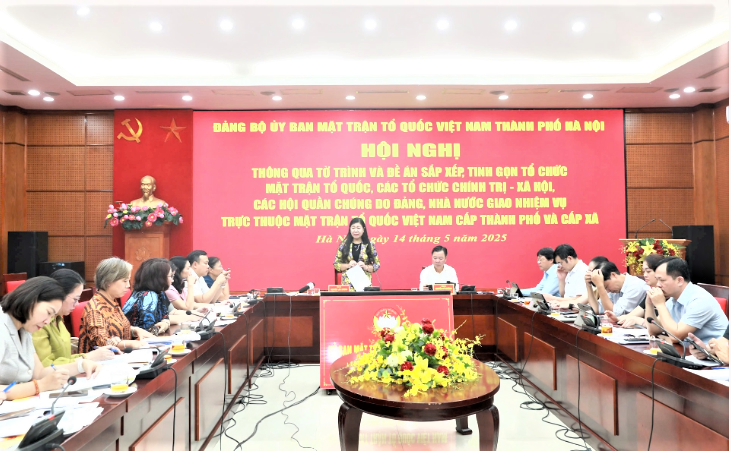 Đảng bộ Ủy ban MTTQ Việt Nam thành phố Hà Nội thông qua Tờ trình và Đề án sắp xếp, tinh gọn tổ chức MTTQ, các tổ chức chính trị-xã hội, các hội quần chúng do Đảng, Nhà nước giao nhiệm vụ trực thuộc MTTQ Việt Nam cấp thành phố và cấp xã.