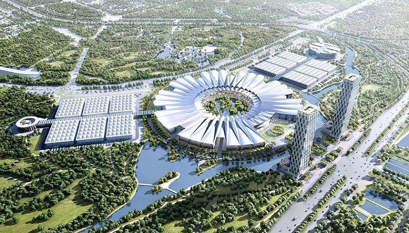 Trung tâm Triển lãm Quốc gia (Đông Anh - TP. Hà Nội) là nơi sẽ diễn ra Triển lãm thành tựu kinh tế - xã hội nhân dịp kỷ niệm 80 năm Ngày Quốc khánh 2/9.