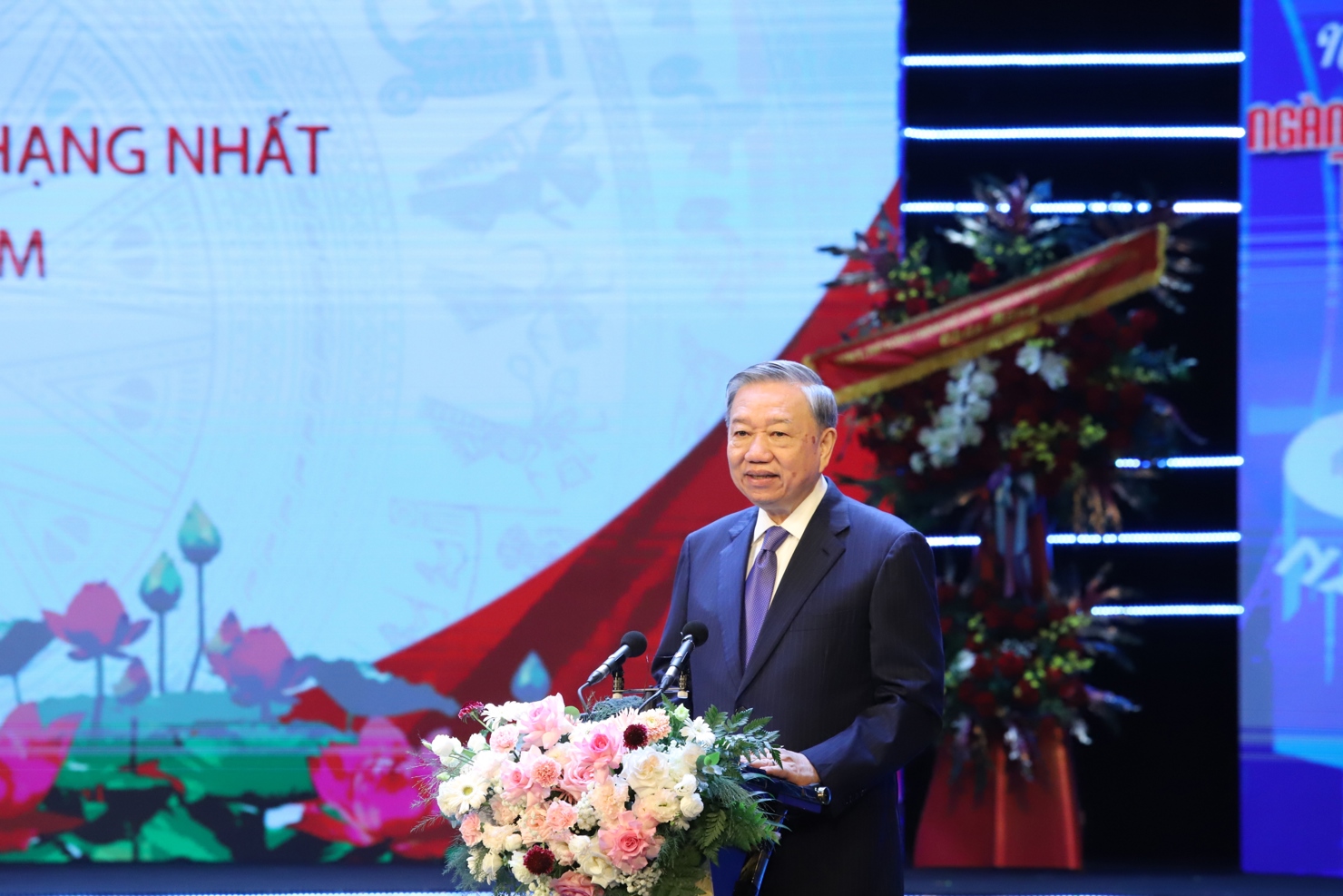 Tổng Bí thư Tô Lâm phát biểu tại buổi lễ.