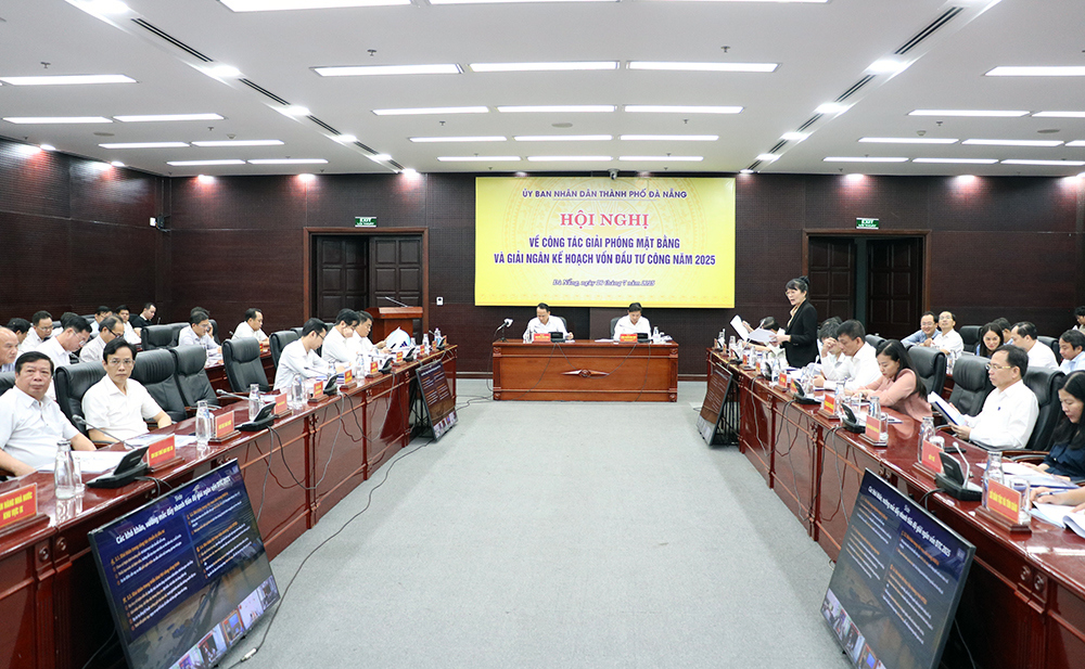 TP. Đà Nẵng bàn giải đẩy nhanh giải ngân vốn đầu tư công. Ảnh: Trang thông tin điện tử TP. Đà Nẵng