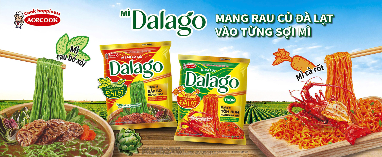 Mì Dalago ra mắt với hai hương vị độc đáo, mỗi loại đều gắn liền với nét đặc trưng của vùng đất Đà Lạt.