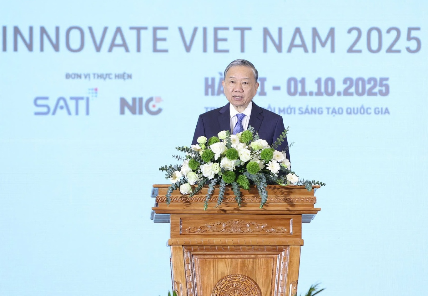 Tổng Bí thư Tô Lâm phát biểu chỉ đạo tại Lễ hưởng ứng Ngày hội Đổi mới sáng tạo quốc gia 2025