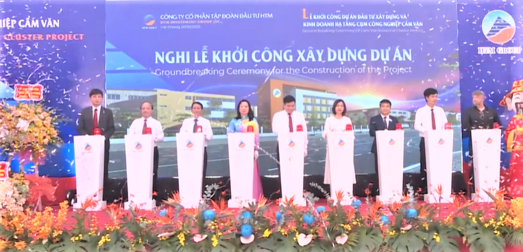 Lễ Khởi công Dự án Cụm công nghiệp Cẩm Văn.