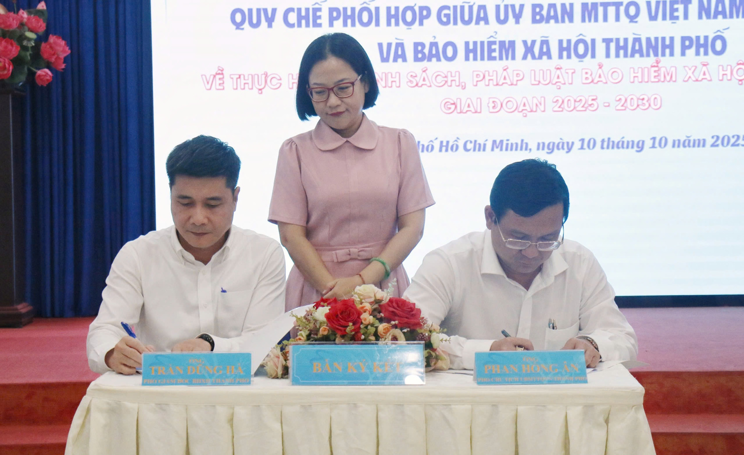 Lễ ký Quy chế phối hợp thực hiện chính sách, pháp luật BHXH, BHYT ở TP. Hồ Chí Minh giai đoạn 2025 – 2030. Ảnh: PT