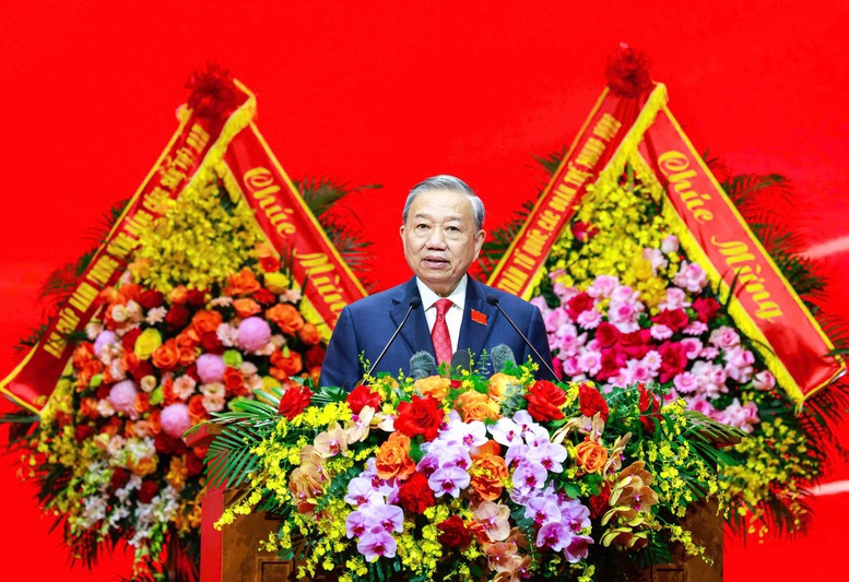 Tổng Bí thư Tô Lâm phát biểu chỉ đạo Đại hội.