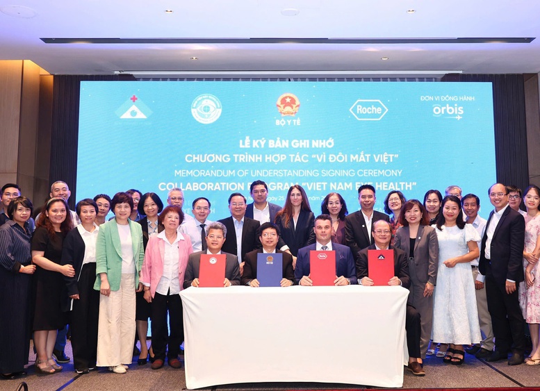 Các đơn vị ký kết biên bản ghi nhớ Chương trình hợp tác "Vì đôi mắt Việt".