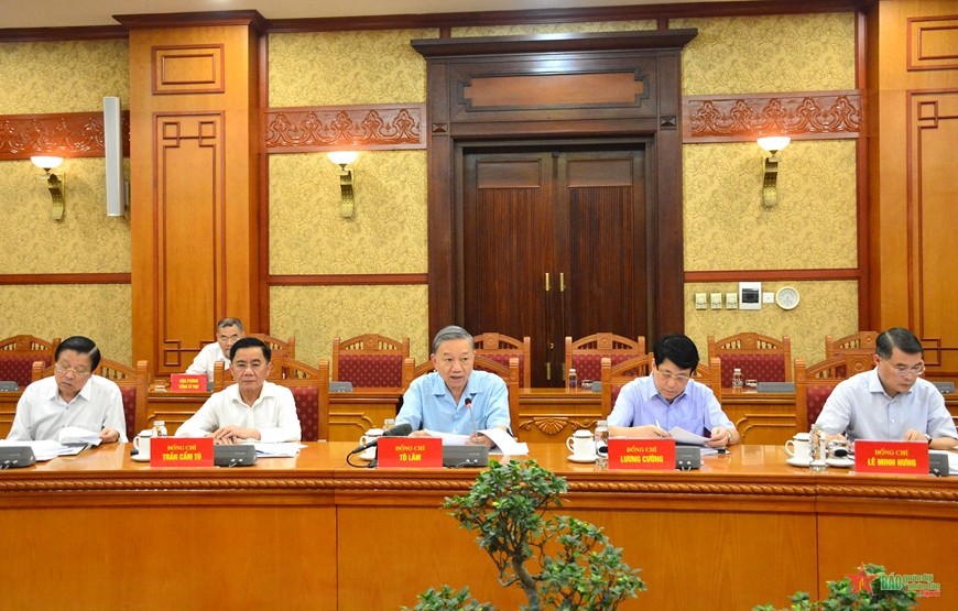 Tổng Bí thư Tô Lâm chủ trì Phiên họp thứ ba của Tiểu ban Văn kiện Đại hội XIV của Đảng.