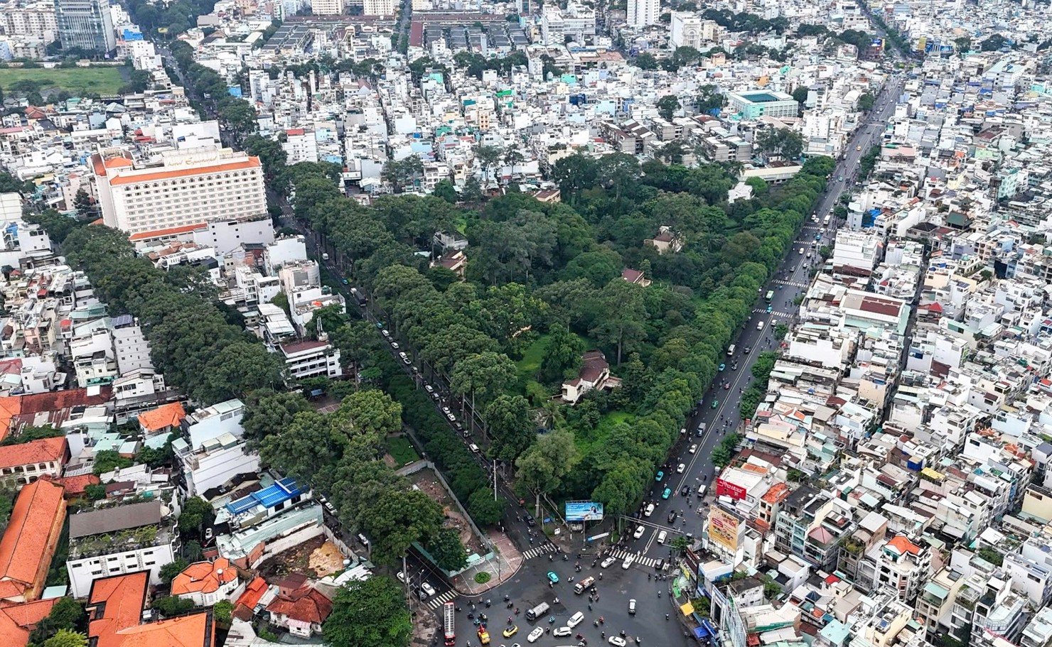 Khu đất số 1 Lý Thái Tổ để xây công viên, đài tưởng niệm nạn nhân Covid-19. Ảnh: QT