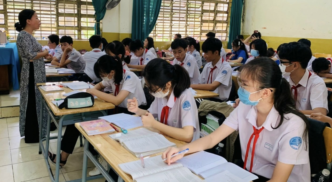 Giờ học của học sinh Trung học phổ thông TP. Hồ Chí Minh. Ảnh: CTV