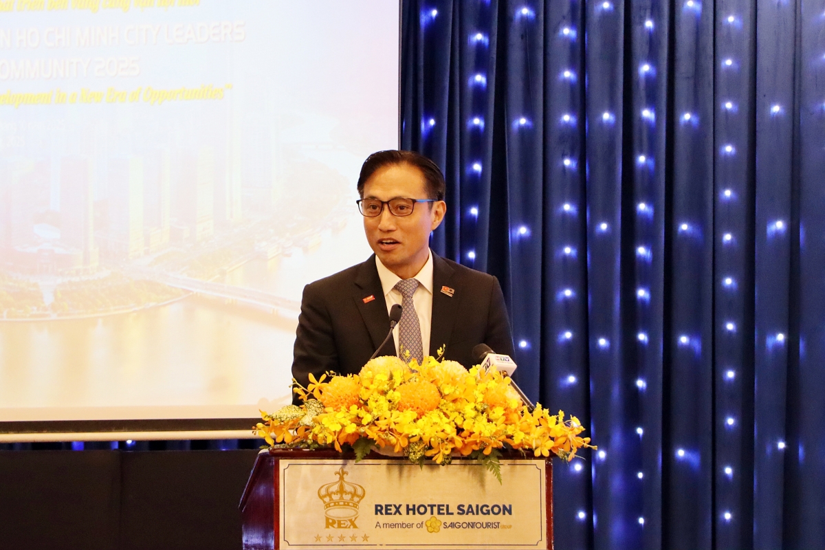 Ông Erick Contreras - Phó Chủ tịch Hiệp hội Doanh nghiệp châu Âu tại Việt Nam phát biểu tại hội nghị.