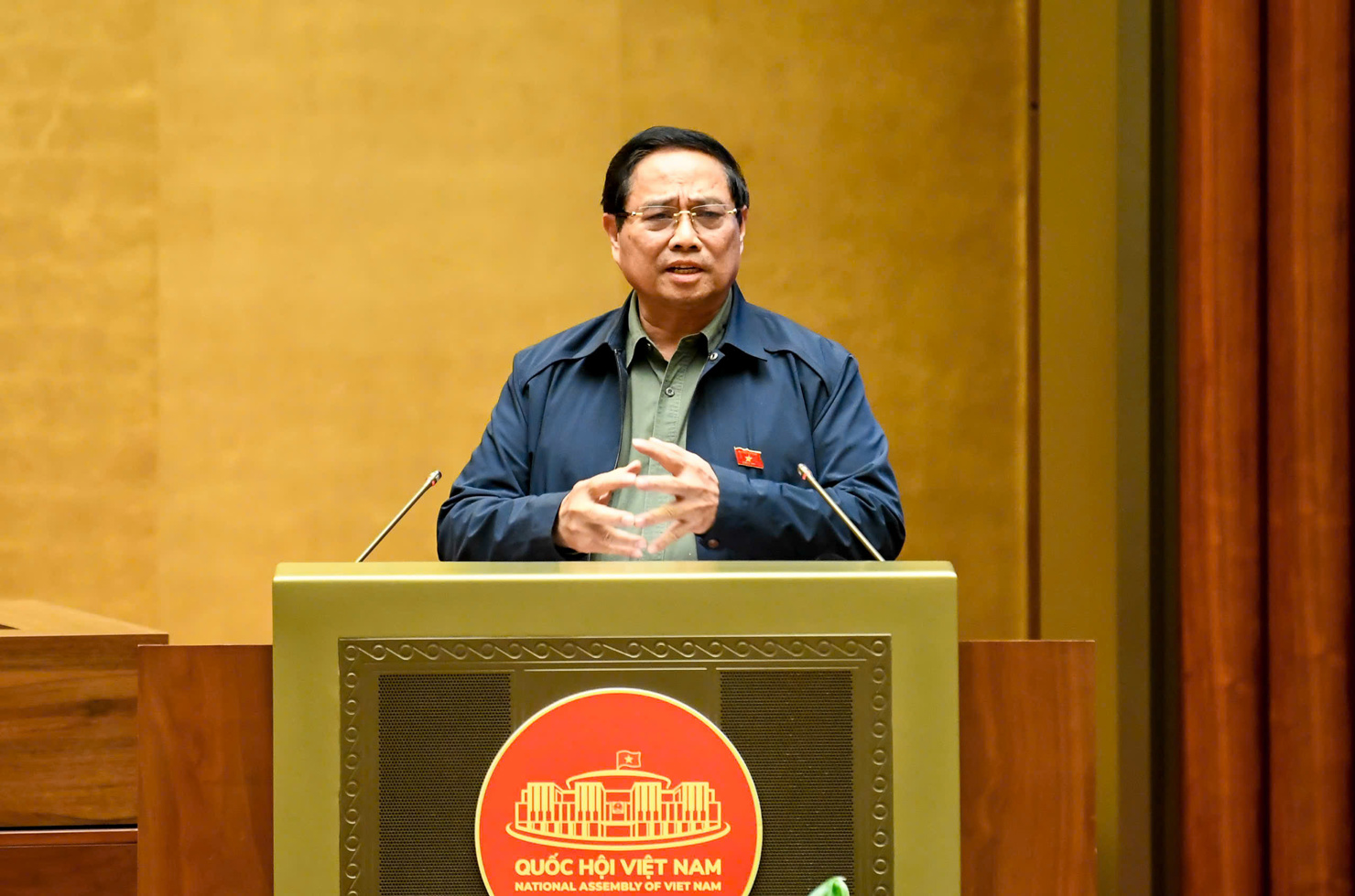 Thủ tướng Chính phủ Phạm Minh Chính phát biểu tại Phiên họp.