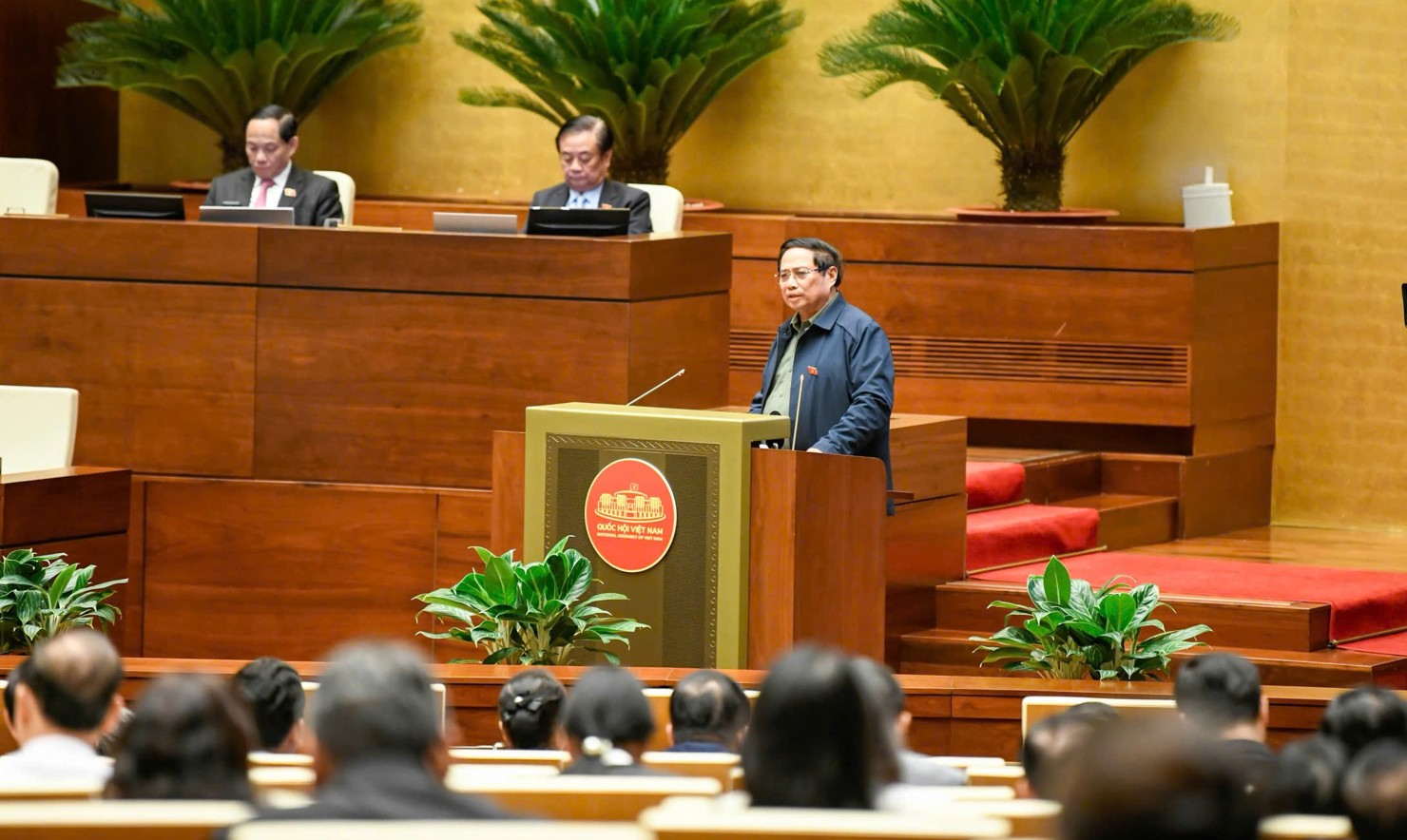 Thủ tướng Chính phủ Phạm Minh Chính phát biểu tại Phiên họp.