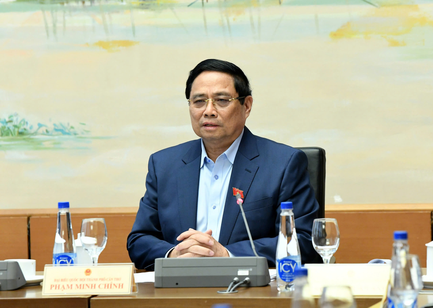 Thủ tướng Chính phủ Phạm Minh Chính phát biểu tại phiên thảo luận.