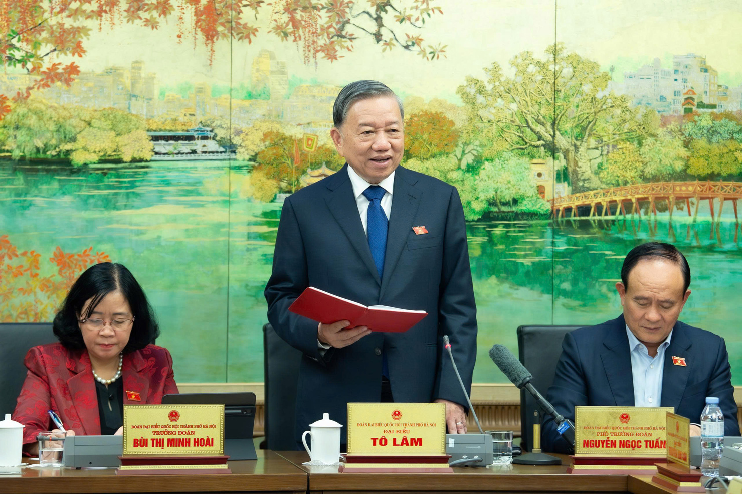 Tổng Bí thư Tô Lâm phát biểu thảo luận tại Tổ.