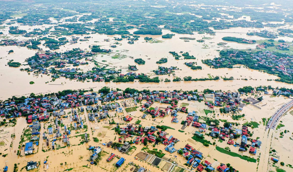 Mưa lũ gây thiệt hại nặng nề tại tỉnh Thái Nguyên.
