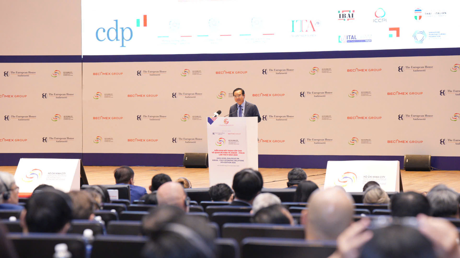 Diễn đàn thu hút hơn 500 đại biểu cấp cao, bộ trưởng, chuyên gia và doanh nghiệp từ các nước ASEAN và Italia.