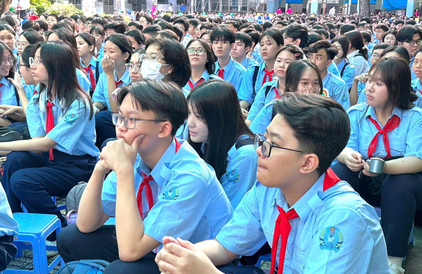 Toàn bộ học sinh ba cấp ở TP. Hồ Chí Minh sẽ được miễn 100% BHYT. Ảnh: Phạm Thọ