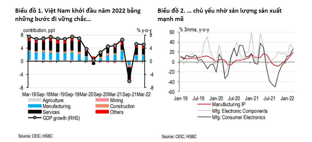 HSBC: Việt Nam sẽ lấy lại mức tăng trưởng ổn định 6,2% trong năm 2022 - Ảnh 1