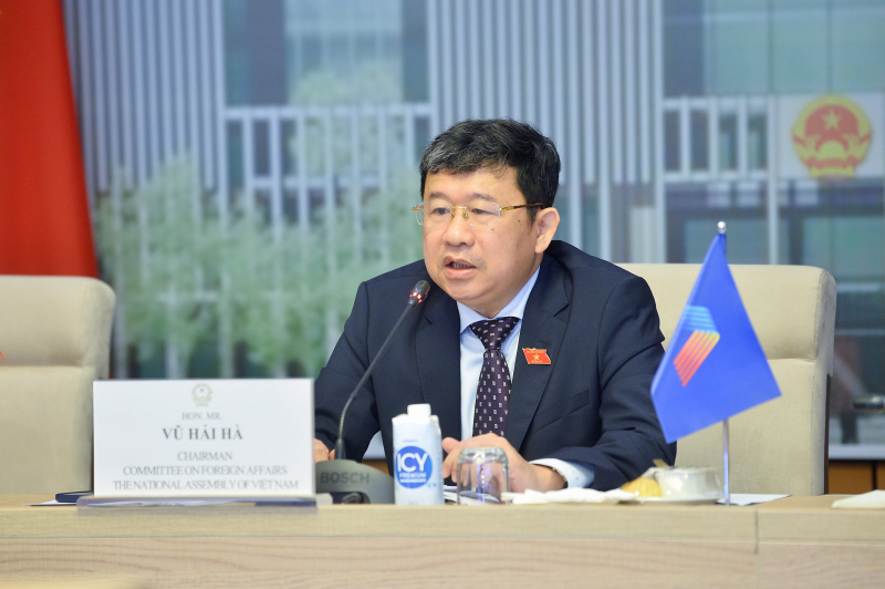 Chủ nhiệm Ủy ban Đối ngoại Vũ Hải Hà giới thiệu Đoàn ĐBQH Việt Nam