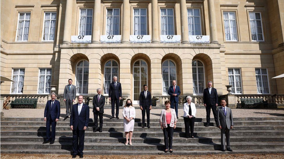Các lãnh đạo G7 chụp ảnh tại Lancaster House, London, 5/6/2021. Photo: BBC.