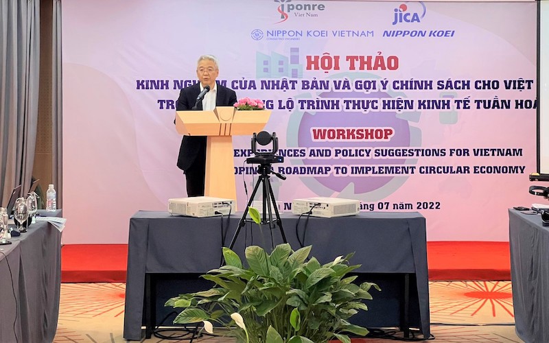  Ông Murooka Naomichi, Phó Trưởng Đại diện Văn phòng JICA Việt Nam, phát biểu tại Hội thảo.