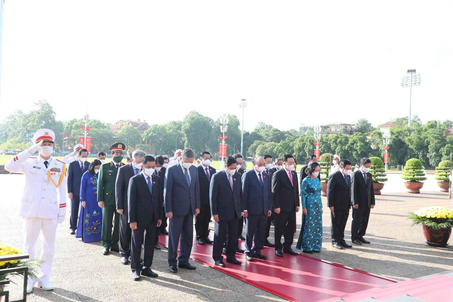 L&atilde;nh đạo Đảng, Nh&agrave; nước, Quốc hội, Ch&iacute;nh phủ, Ủy ban Trung ương MTTQ Việt Nam viếng Chủ tịch Hồ Ch&iacute; Minh