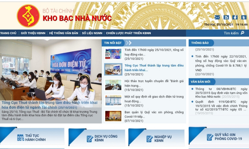 Kho bạc Nhà nước tiếp nhận chứng từ điện tử 24/7 - Ảnh 1