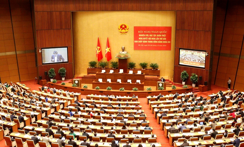 Toàn cảnh Hội nghị tại điểm cầu Trung ương.