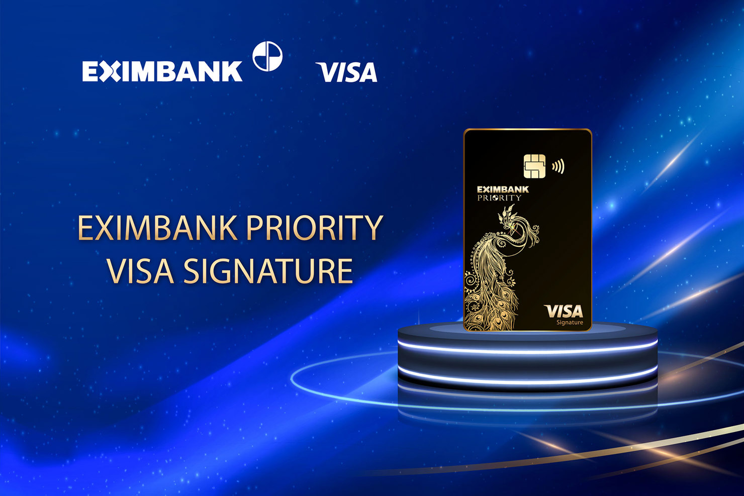 Thẻ Eximbank Priority Visa Signature - dòng thẻ “Siêu tiện ích” vì có rất nhiều chính sách ưu đãi từ cùng gói bảo hiểm du lịch với quyền lợi hơn 10 tỷ đồng.