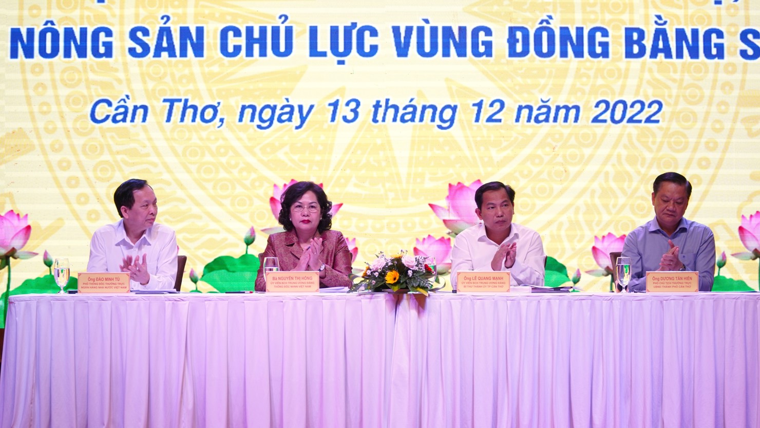 Hội nghị do đồng chí Nguyễn Thị Hồng, Ủy viên BCH Trung ương Đảng, Thống đốcNgân hàng Nhà nước Việt Nam và đồng chí Lê Quang Mạnh - Ủy viên Trung ương Đảng, Bíthư Thành ủy Thành phố Cần Thơ đồng chủ trì.