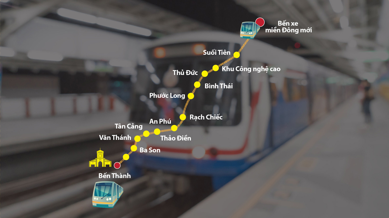 Vinhomes Golden River cũng l&agrave; dự &aacute;n duy nhất sở hữu ga Ba Son (thuộc tuyến metro Bến Th&agrave;nh - Suối Ti&ecirc;n). Ảnh: VHM