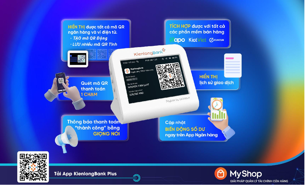 KienlongBank ra mắt giải pháp Quản lý tài chính cửa hàng trên App KienlongBank Plus - Ảnh: KLB