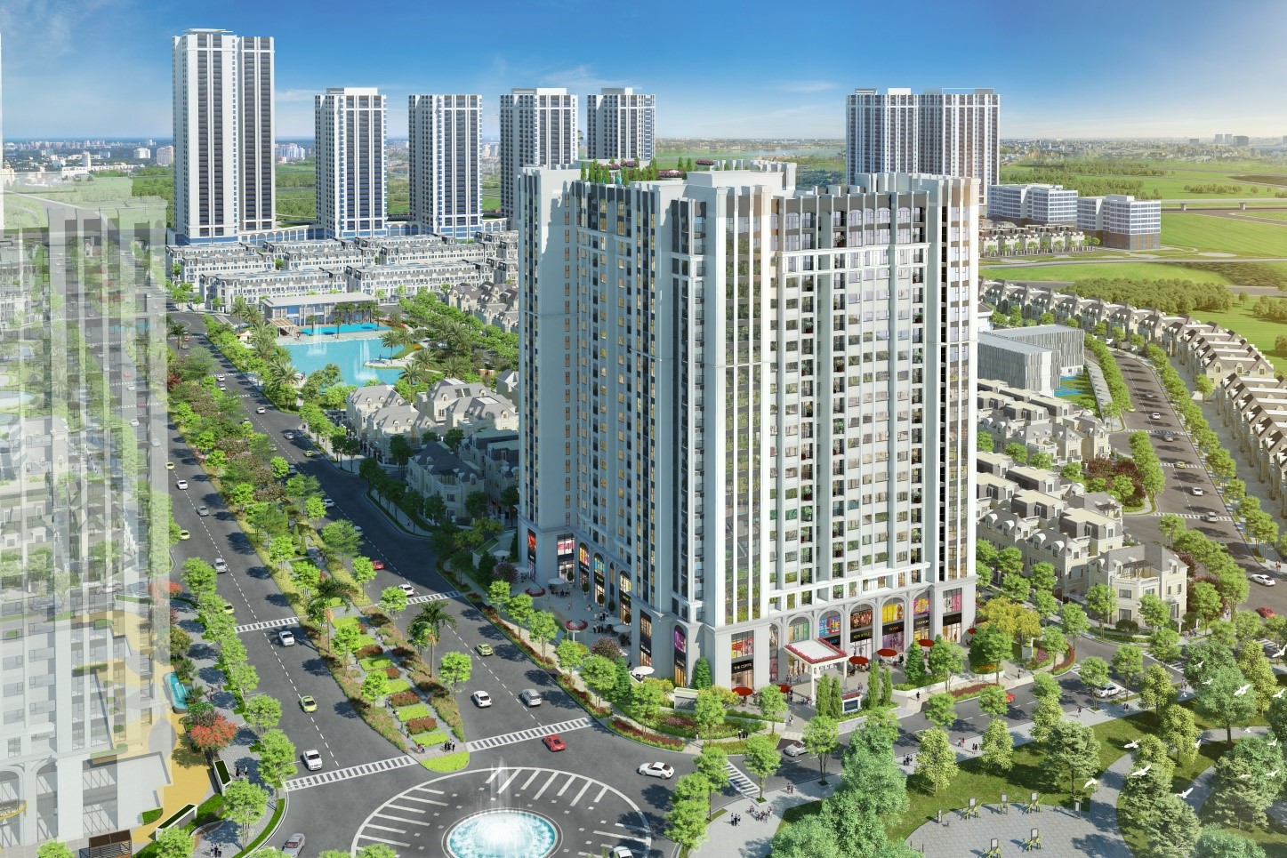 Tòa Moonlight 1 chiếm ưu thế về không gian sống so với các dự án chung cư trong khu vực. 
