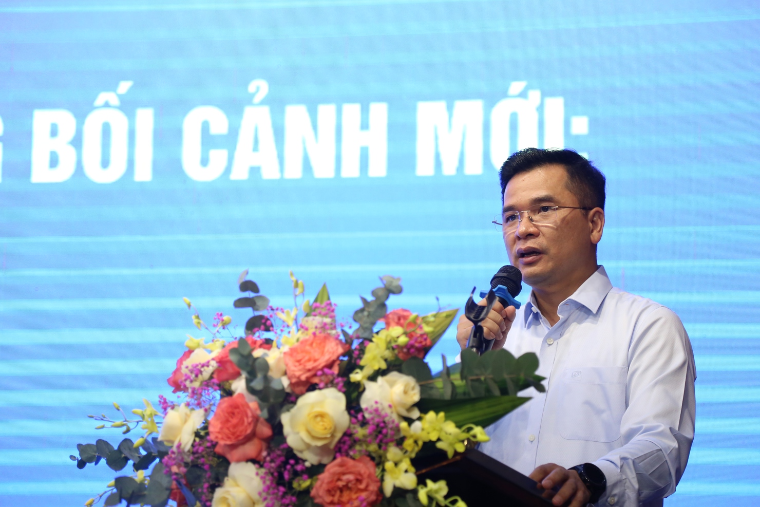 &Ocirc;ng Nguyễn Như Quỳnh &ndash; Viện trưởng Viện Chiến lược v&agrave; Ch&iacute;nh s&aacute;ch t&agrave;i ch&iacute;nh ph&aacute;t biểu khai mạc hội thảo.
