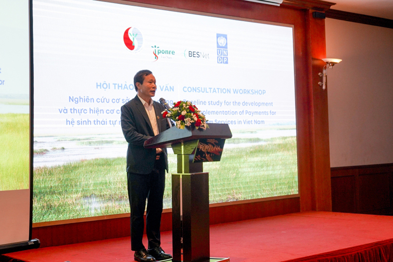 Ông Đào Xuân Lai, Trưởng ban Môi trường và Biến đổi khí hậu của UNDP Việt Nam phát biểu tại Hội thảo. Ảnh: UNDP.