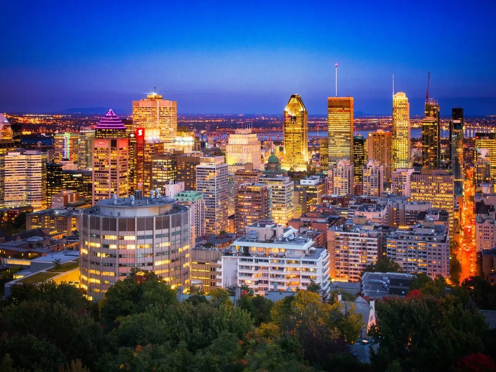 Trung t&acirc;m th&agrave;nh phố Montreal, Quebec. Ảnh Nicolas McComber/Getty Images
