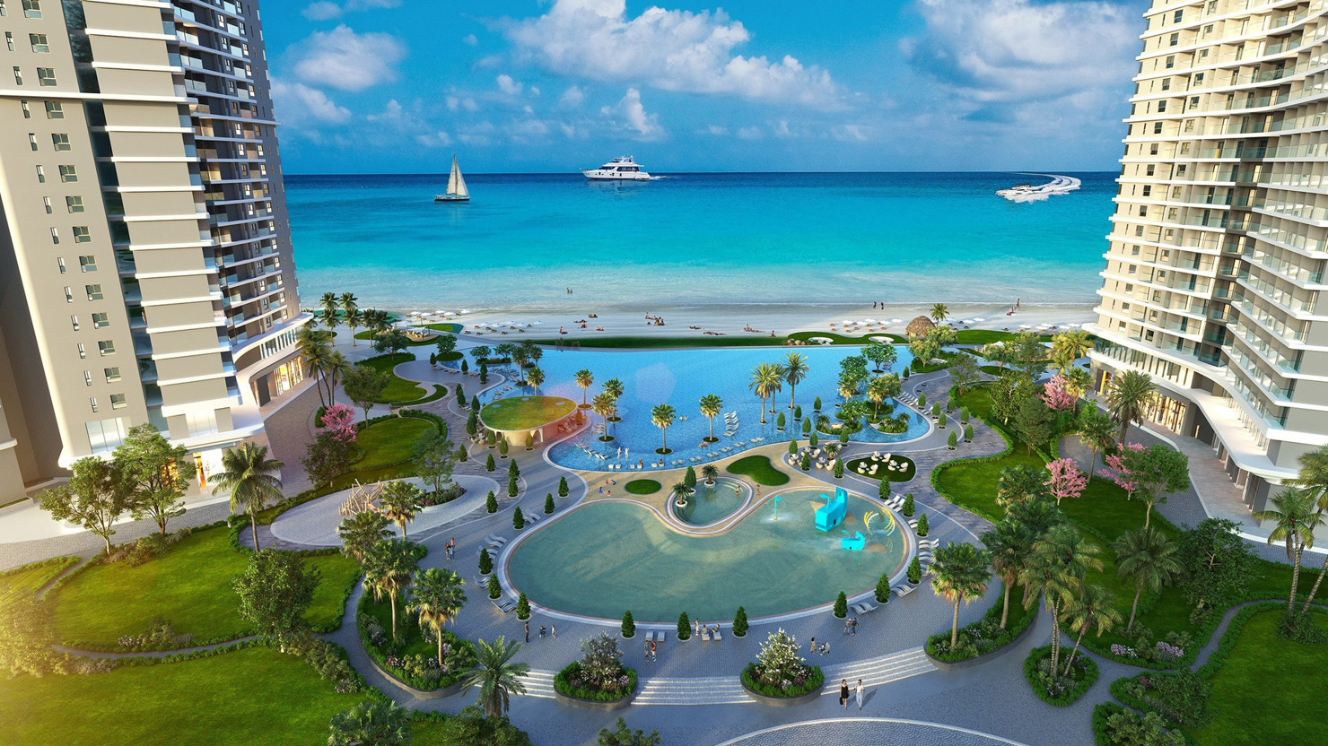 Marina District sở hữu hệ tiện ích kép mang đến những trải nghiệm bất tận. Ảnh: Hưng Thịnh Land.