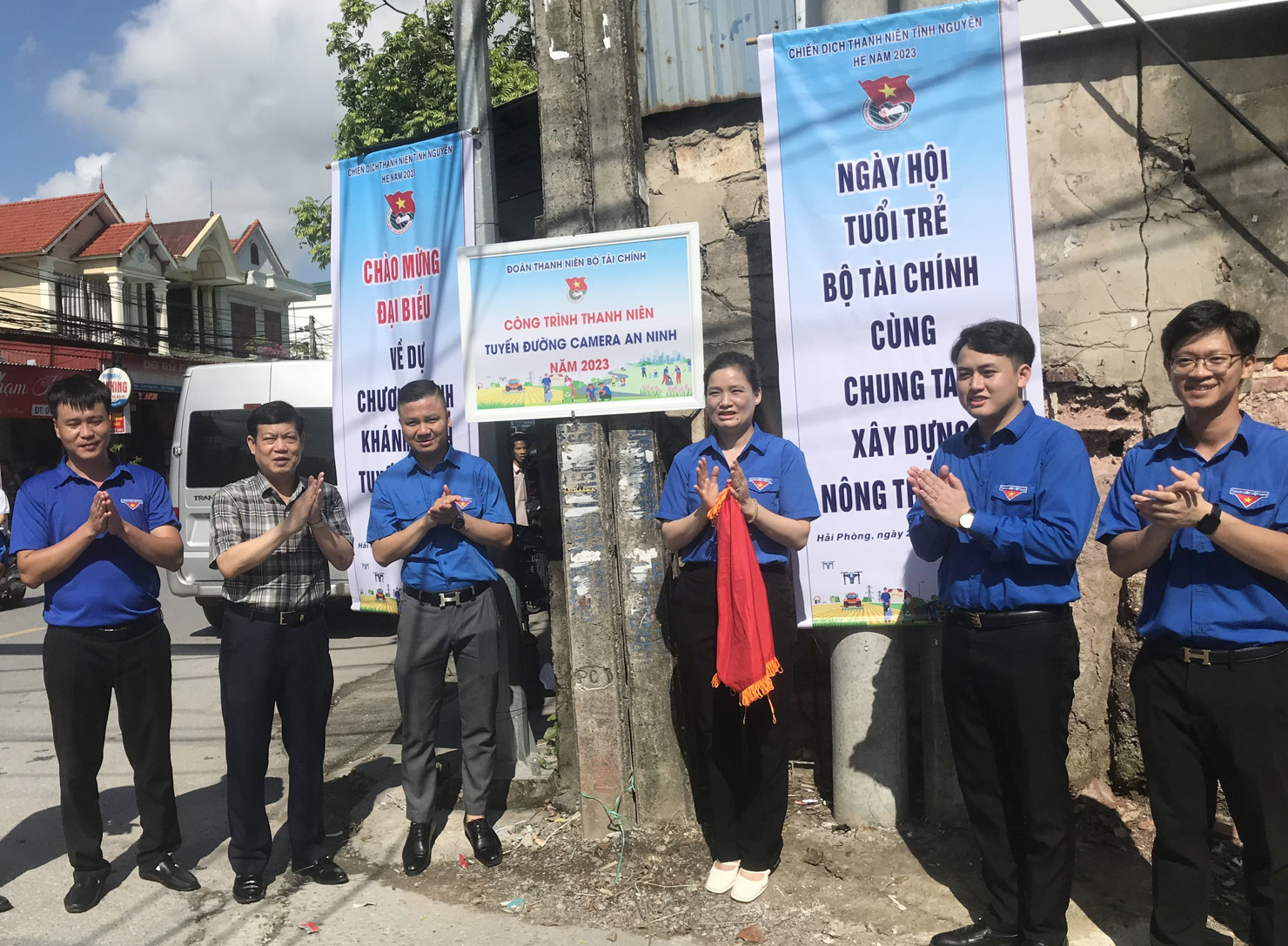 Khánh thành công trình thanh niên - Tuyến đường camera an ninh tại xã Kiền Bái, huyện Thuỷ Nguyên, TP. Hải Phòng.