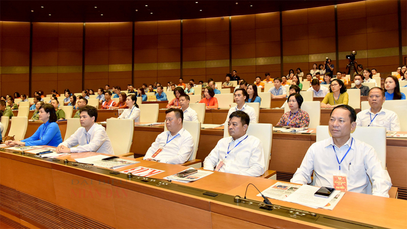 C&aacute;c đại biểu dự Diễn đ&agrave;n Người lao động năm 2023. Ảnh: L&acirc;m Hiển