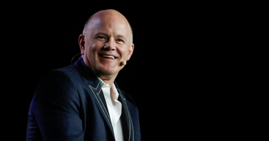 Tỷ phú người Mỹ, nhà đầu tư Mike Novogratz, giám đốc điều hành của Galaxy Digital. Ảnh Marco Bello/Stringer/Getty Images