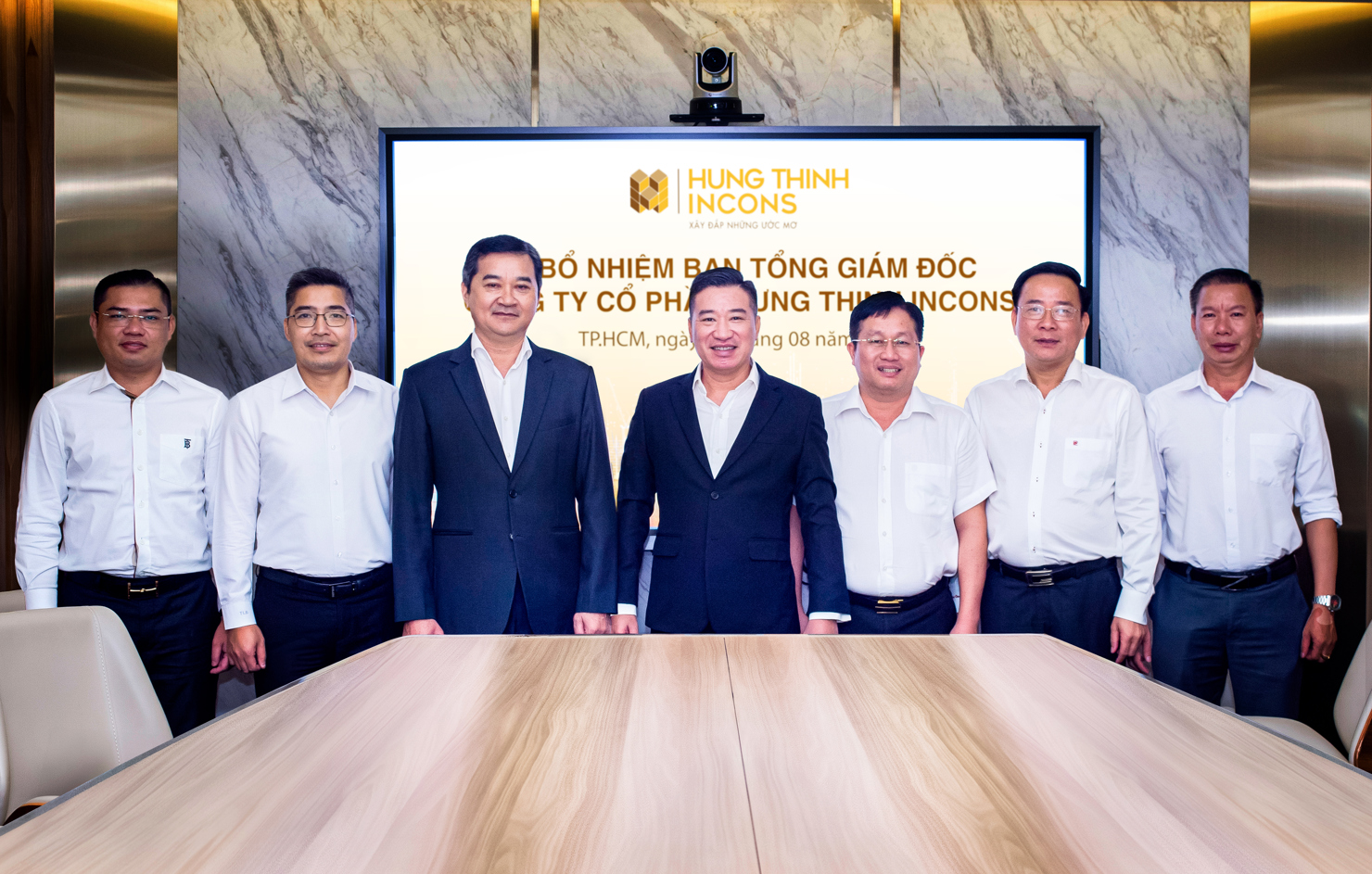 Hưng Thịnh Incons kiện toàn nhân sự Ban Điều hành để thực hiện các chiến lược và mục tiêu trong giai đoạn mới. Ảnh: HTN.