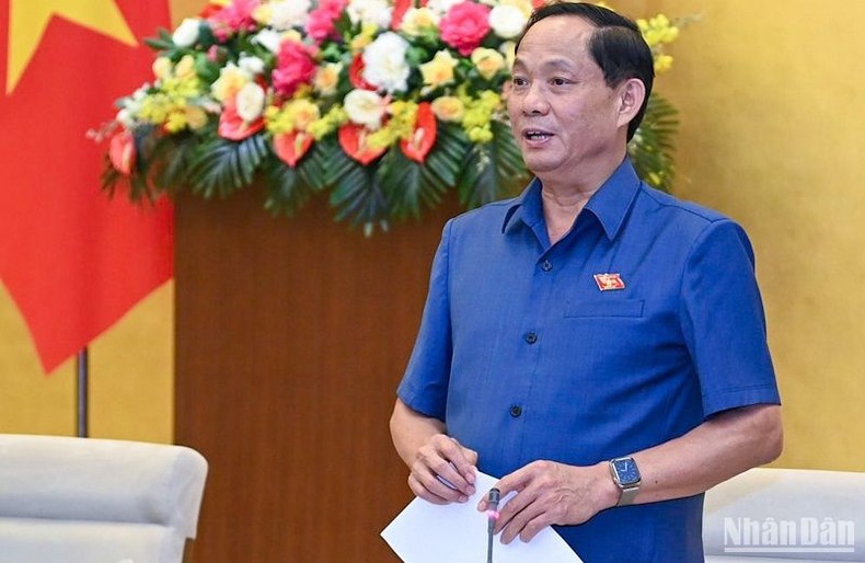 Phó Chủ tịch Quốc hội Trần Quang Phương điều hành phiên họp. Ảnh: Duy Linh