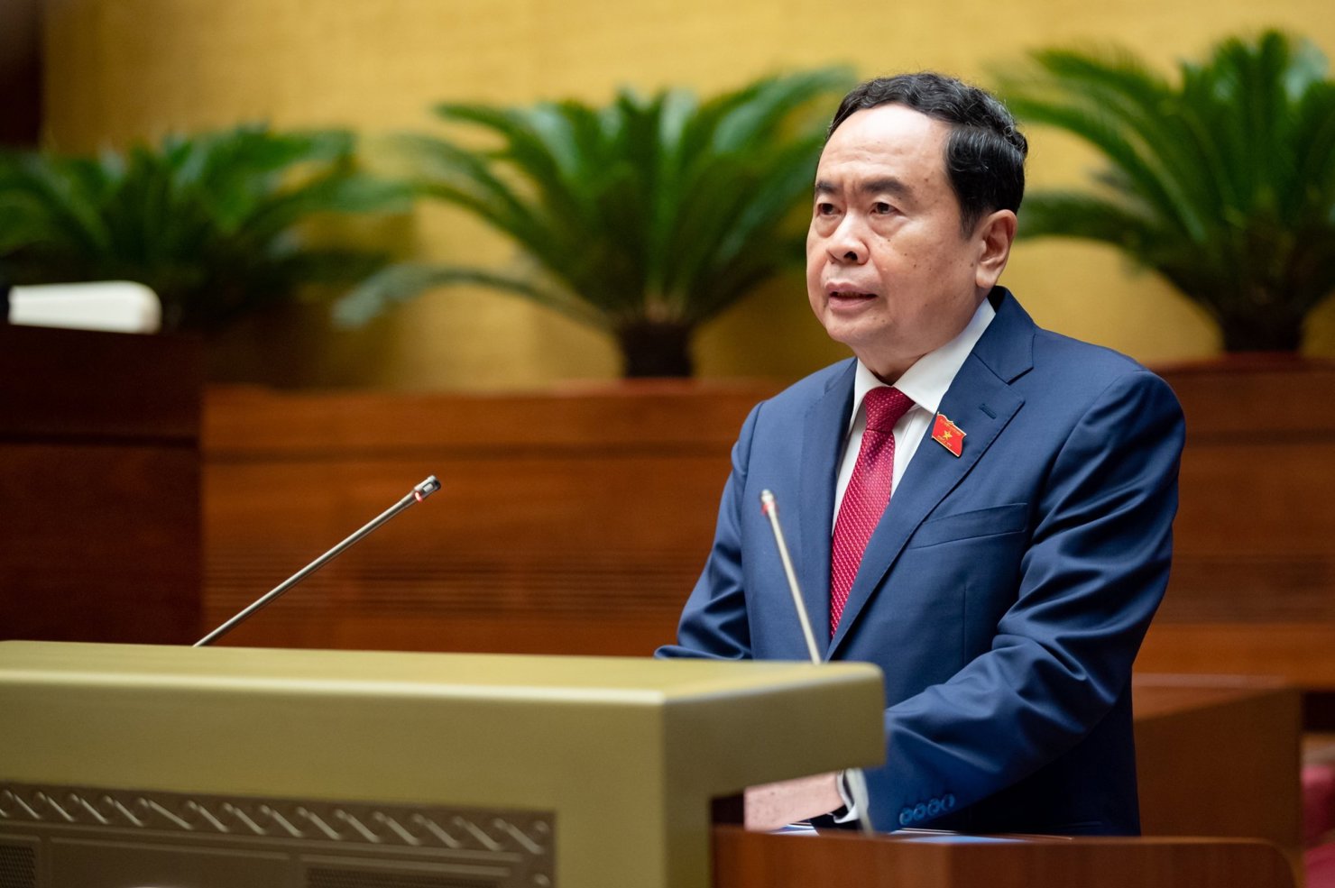Phó Chủ tịch Thường trực Quốc hội Trần Thanh Mẫn phát biểu khai mạc Hội nghị.