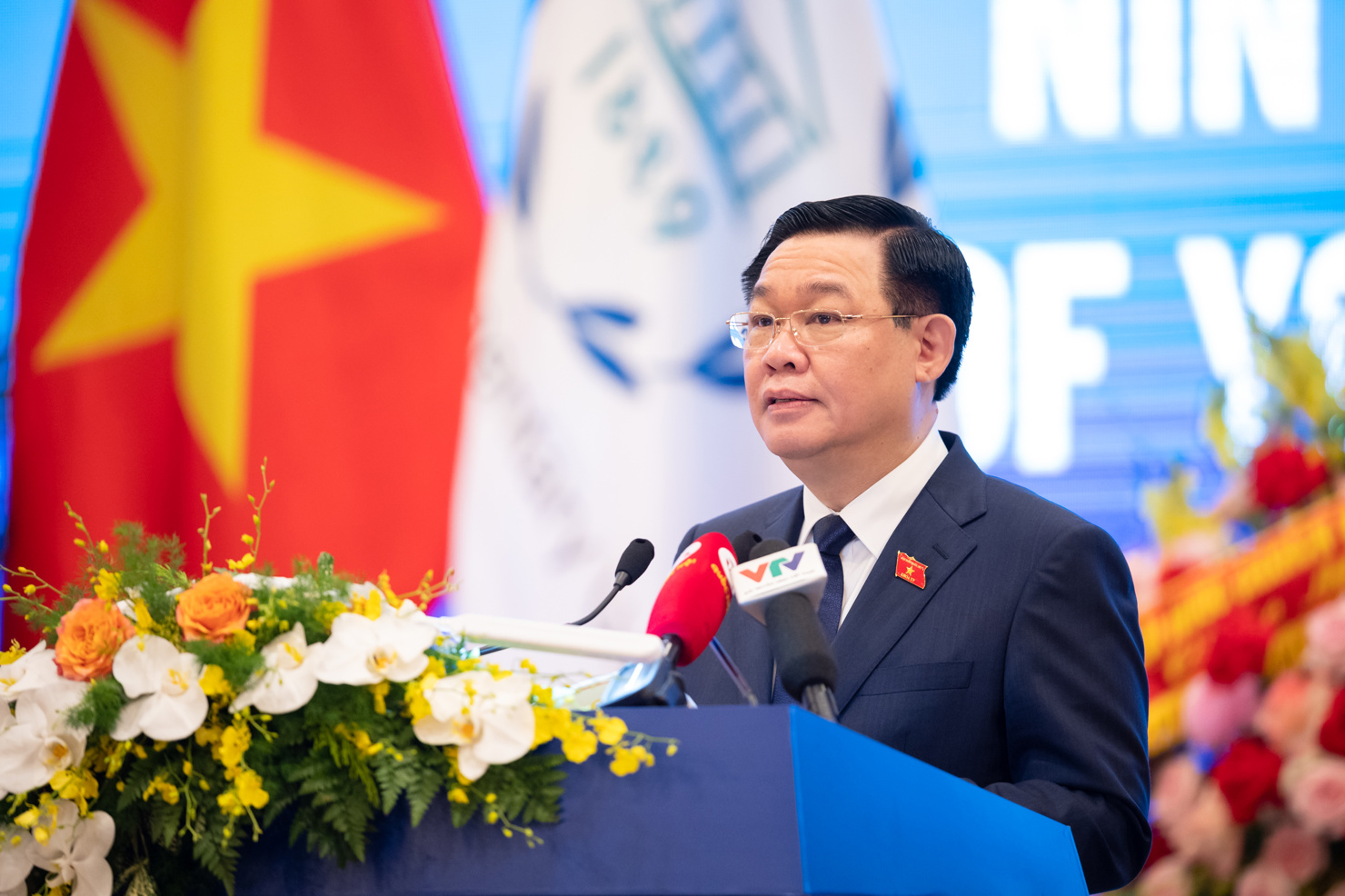 Chủ tịch Quốc hội Vương Đình Huệ phát biểu khai mạc Hội nghị.