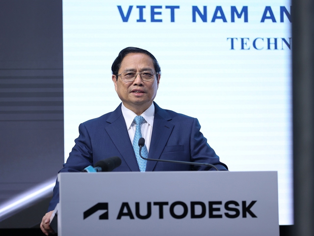 Thủ tướng Phạm Minh Ch&iacute;nh đề nghị doanh nghiệp Hoa Kỳ g&oacute;p phần hiện thực h&oacute;a sự ủng hộ của Hoa Kỳ về một Việt Nam "mạnh, độc lập, tự cường v&agrave; thịnh vượng" - Ảnh: VGP/Nhật Bắc