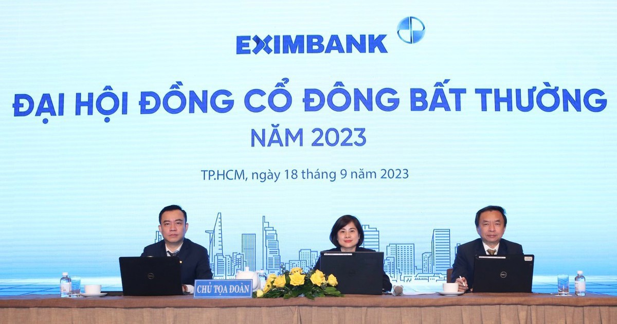 Đại hội cổ đông bất thường Eximbank bổ sung 2 thành viên hội đồng quản trị. Ảnh: EIB