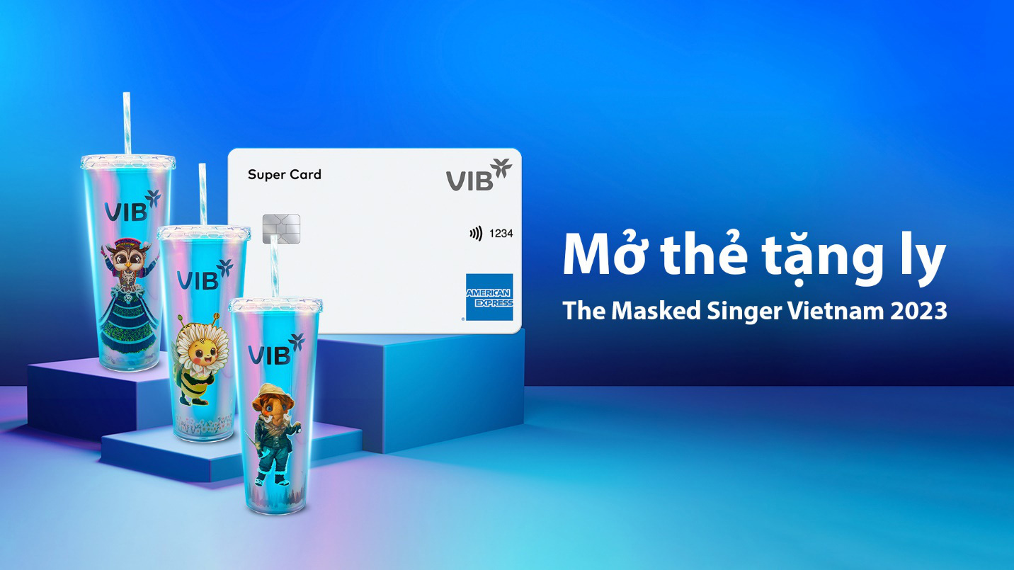 Bộ ly xinh xắn d&agrave;nh tặng kh&aacute;ch h&agrave;ng mở thẻ VIB. Ảnh: VIB