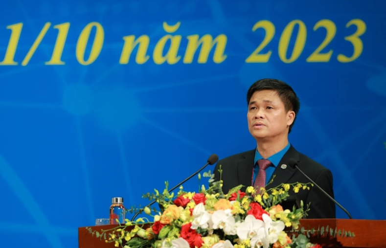 Phó Chủ tịch Tổng Liên đoàn Lao động Việt Nam, Chủ tịch Công đoàn Viên chức Việt Nam Ngọ Duy Hiểu khai mạc Đại hội.