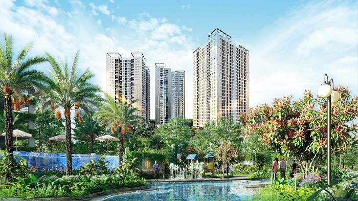 Cây xanh và mặt nước là “đặc sản” của Feliz Homes.